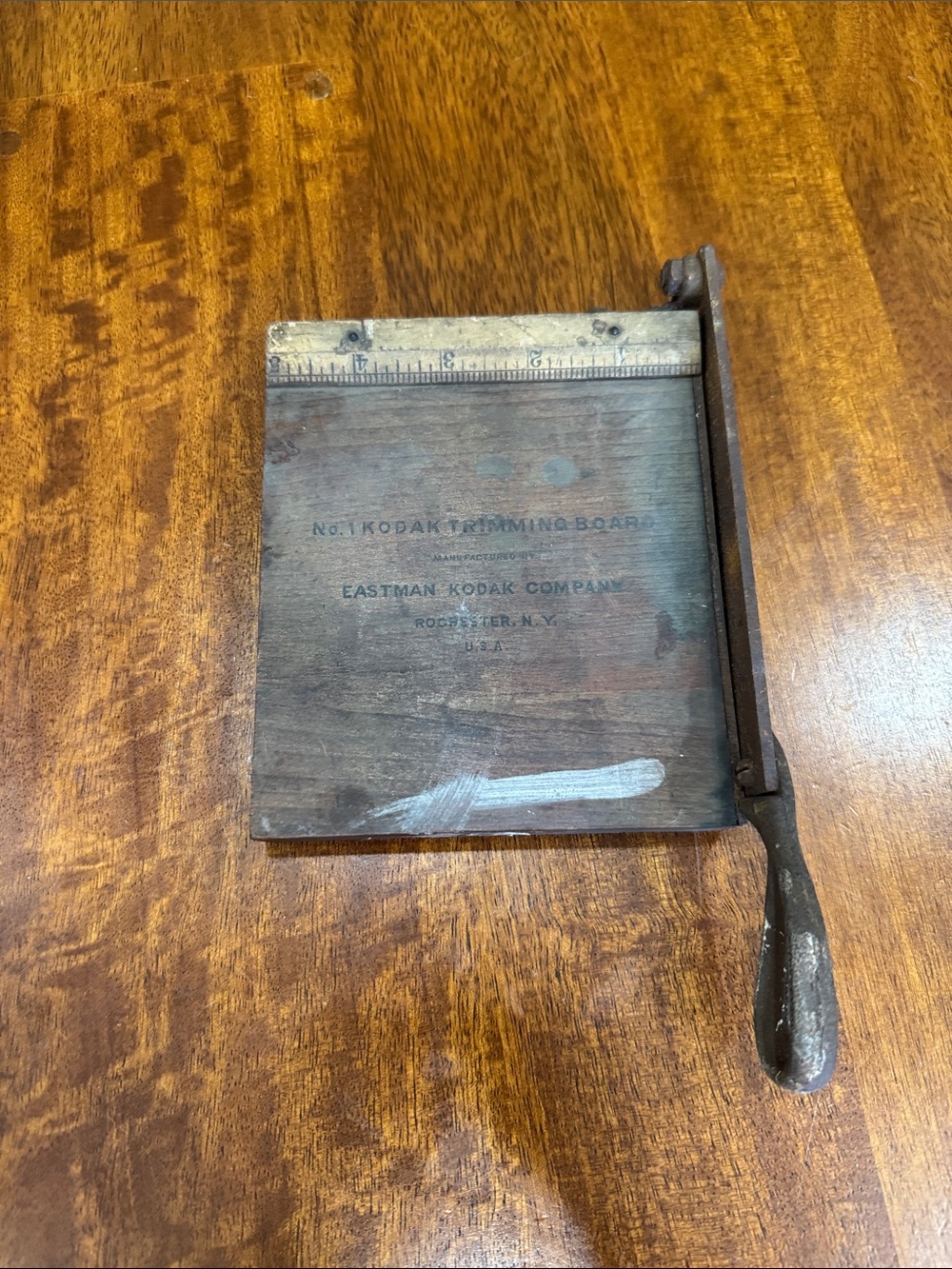 Vintage Eastman Kodak No.1 Trimming Board - Wood & Metal Photo Trimmer